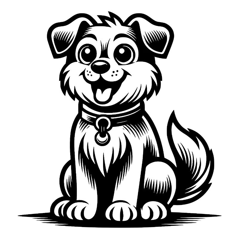 chien loyal comme illustration de dessin animé mignon