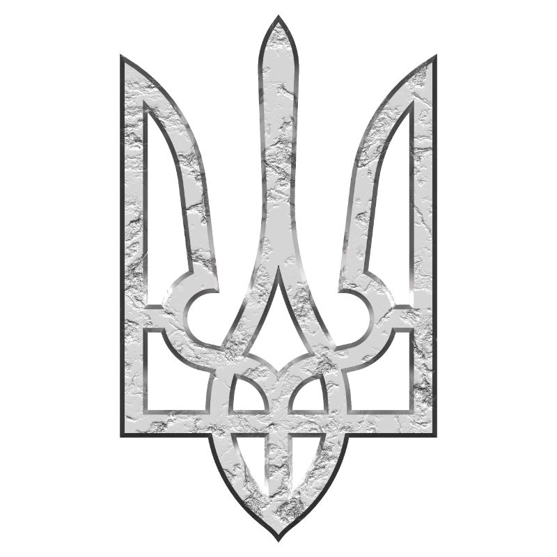 Armoiries de l’Ukraine Gyrfalcon Trident trident érodé