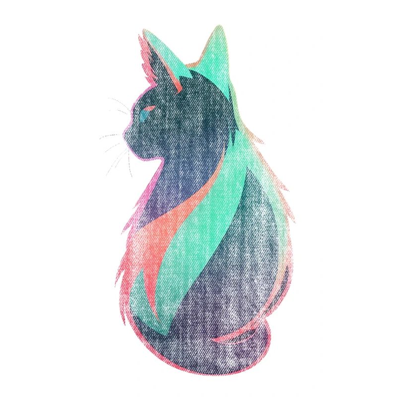 Neon Katze Kunst