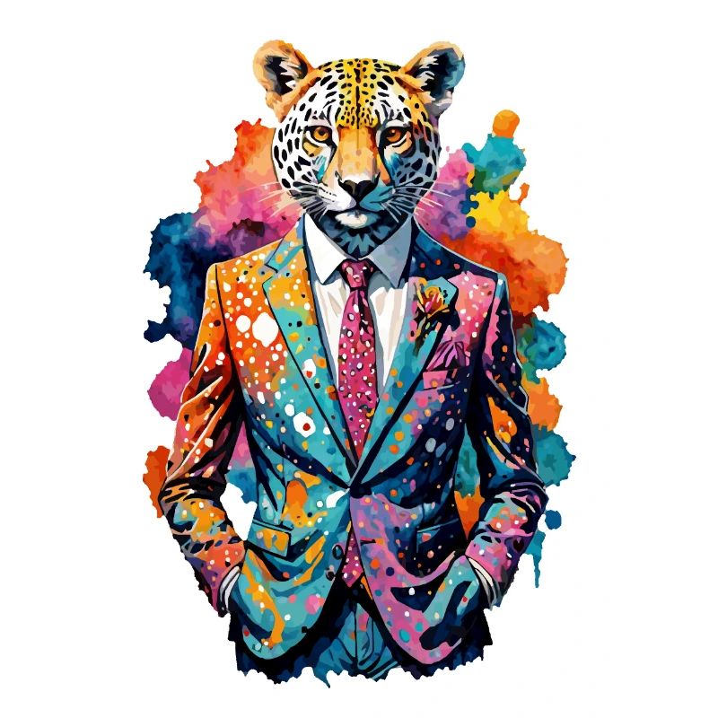 Cheetah in a suit