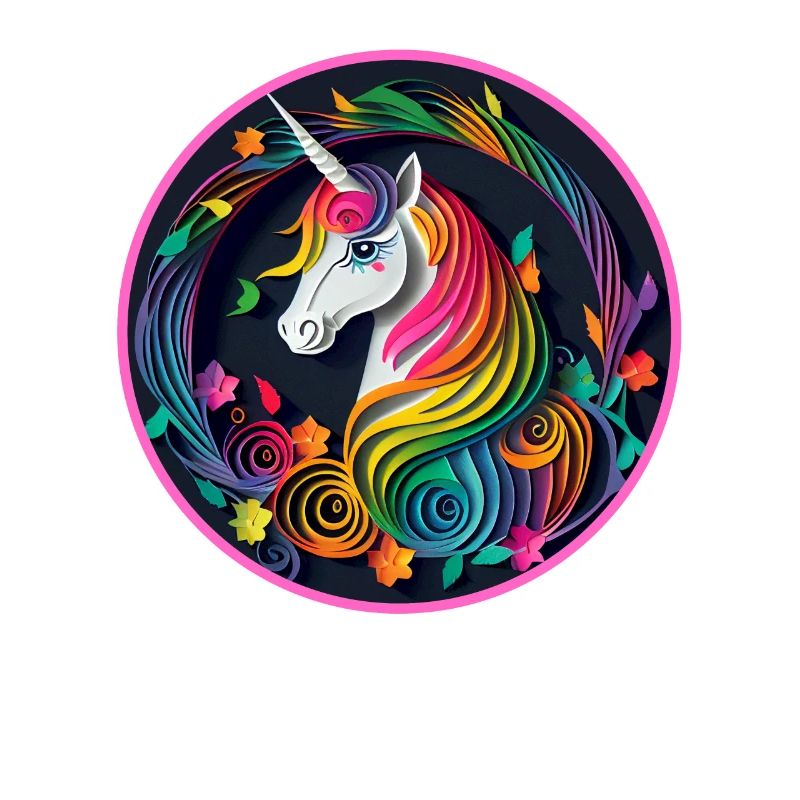 Type de conception de papier d’une licorne mignonne 1