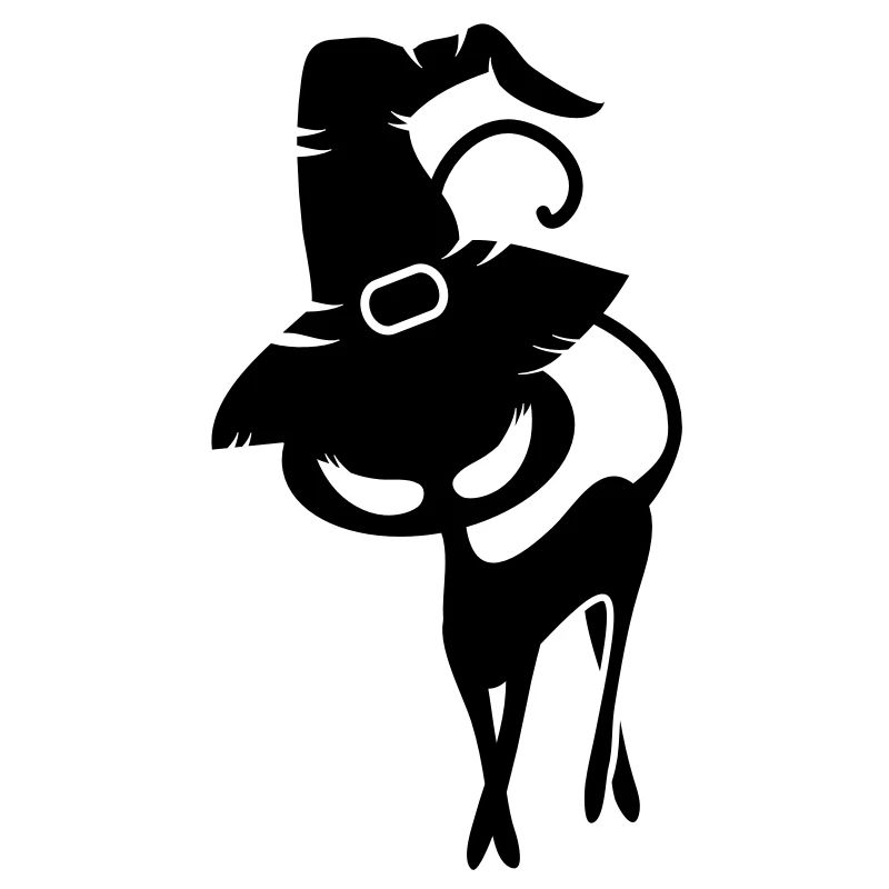 Un chat noir avec chapeau de sorcière