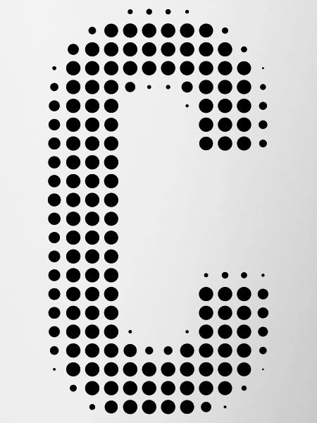C letter dots grid