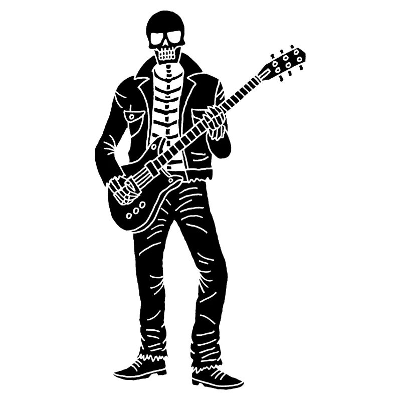 Gitarrist Skeleton (Schwarz)