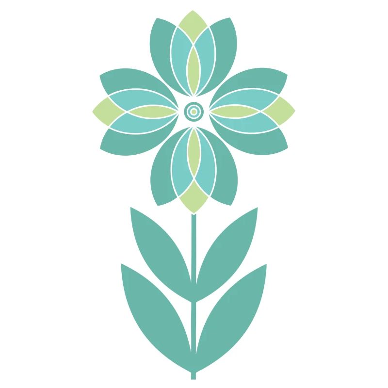Fleur verte du milieu du siècle