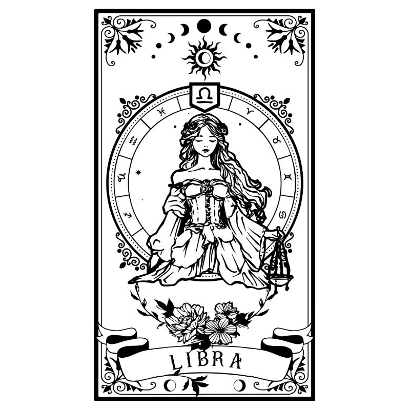 Libra Zodiac Tarot card