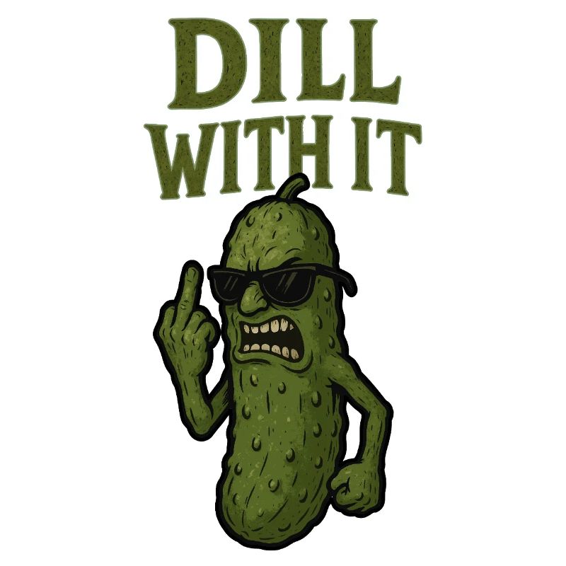 Dill with it T-SHIRT | Wütende Gurke Hemd