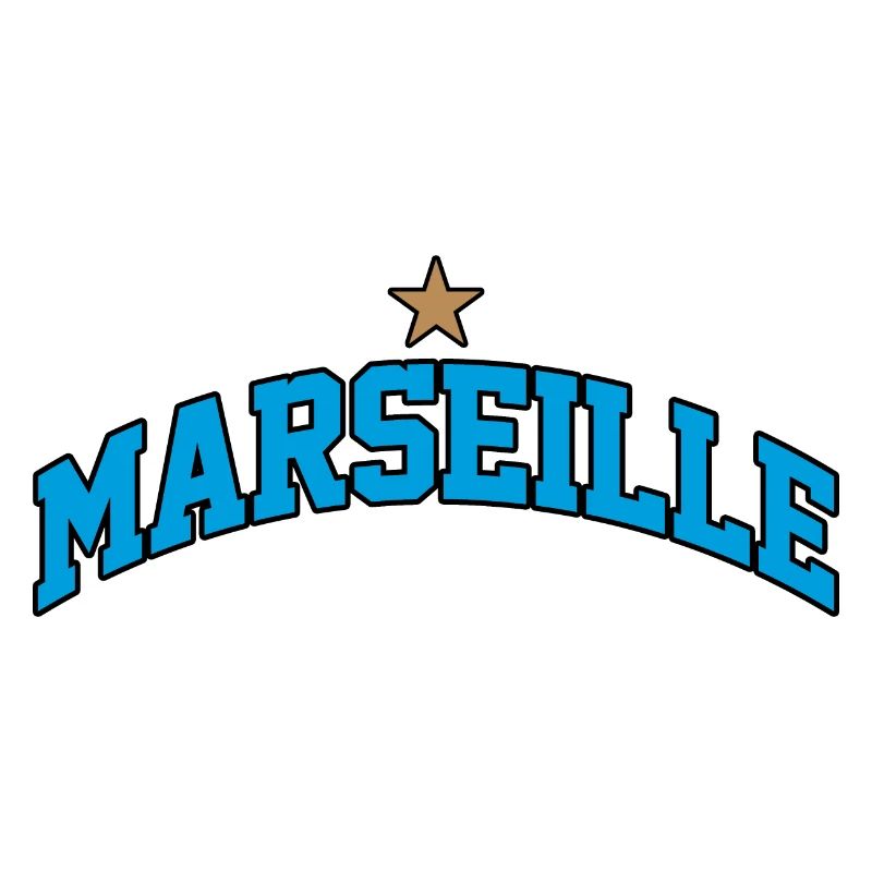 Marseille logo: Mediterranean collegiate design