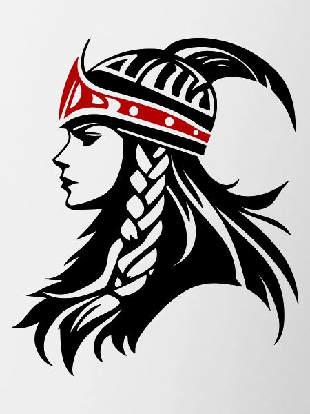Wikinger Kriegerin Walküre Symbol