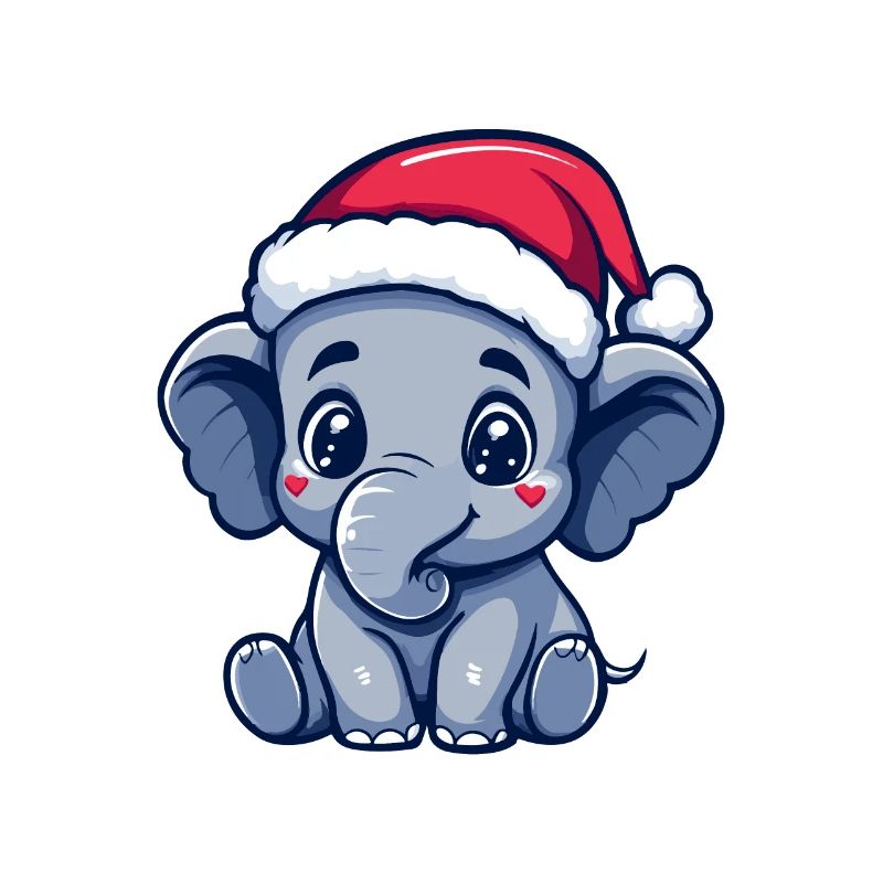 Éléphant Noël Mignon
