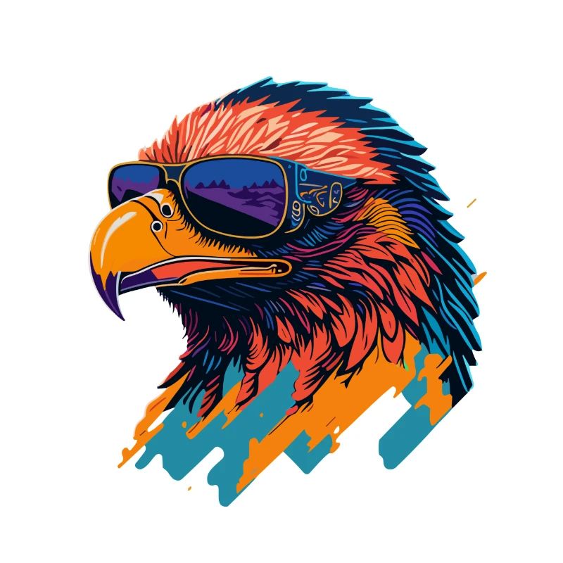 Majestic Soar: Retro Eagle T-Shirt