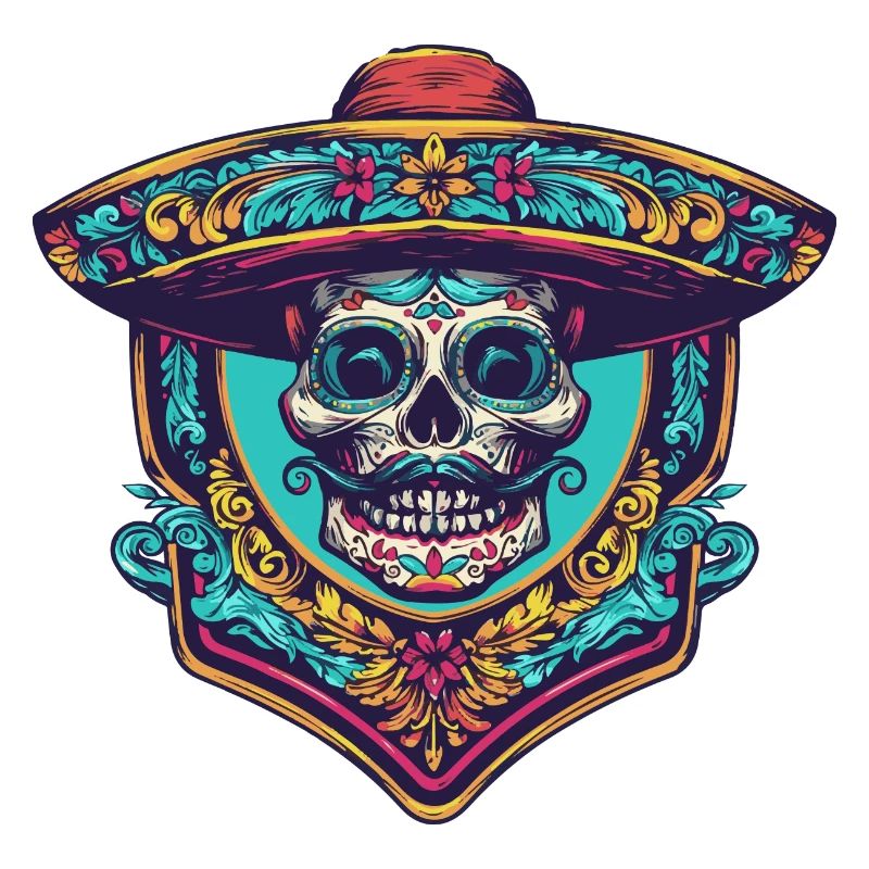 Crâne Mexicain Sombrero