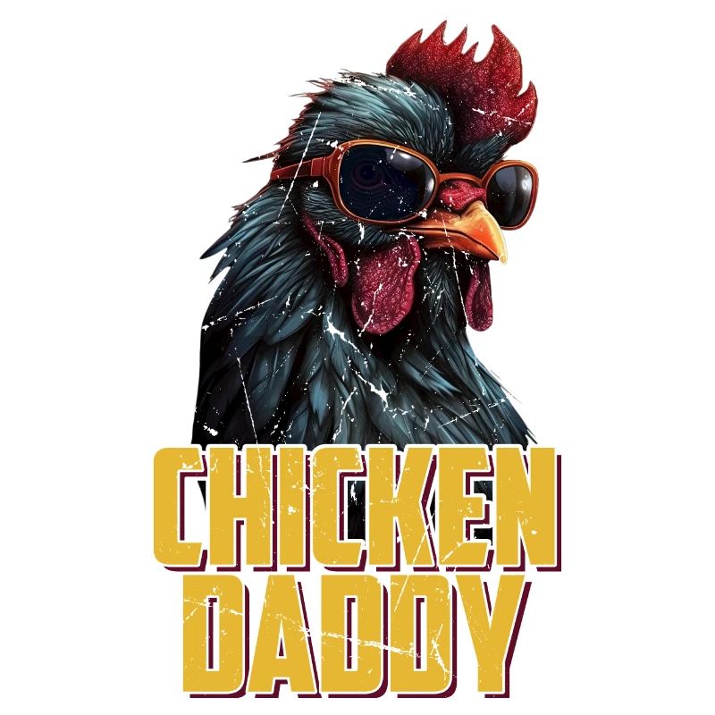 Chicken Daddy Chickens Father's Day Poultry Farmer Rooster