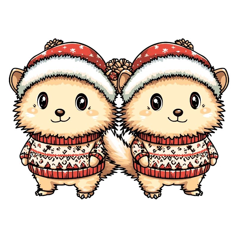 Équipe de Noël hérisson