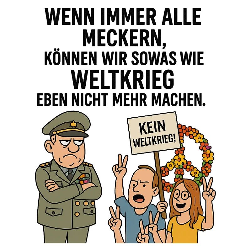 Weltkrieg? Nicht mit uns! – Satirischer Protest