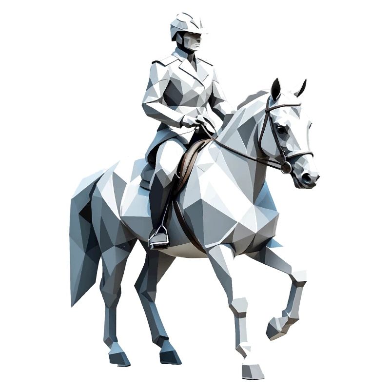 Low Poly Reiter - Ballett Design