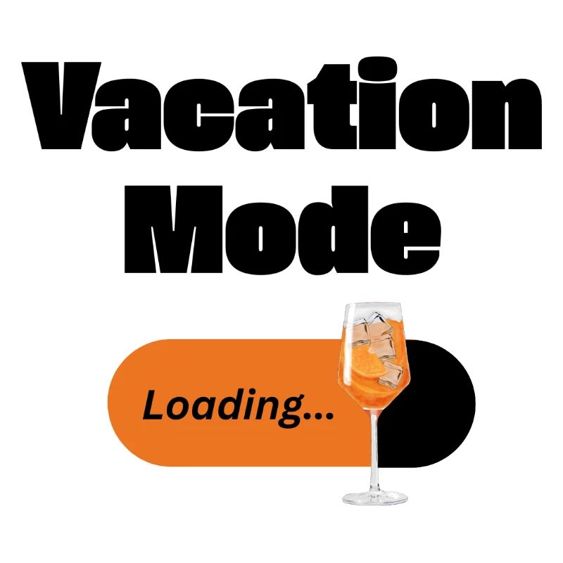 Vacation Mode On – Spritz mit Ladebalken (dunkel)