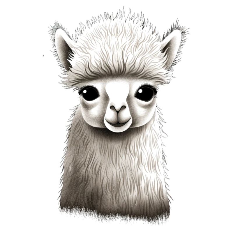 Alpaca fluffy and cute
