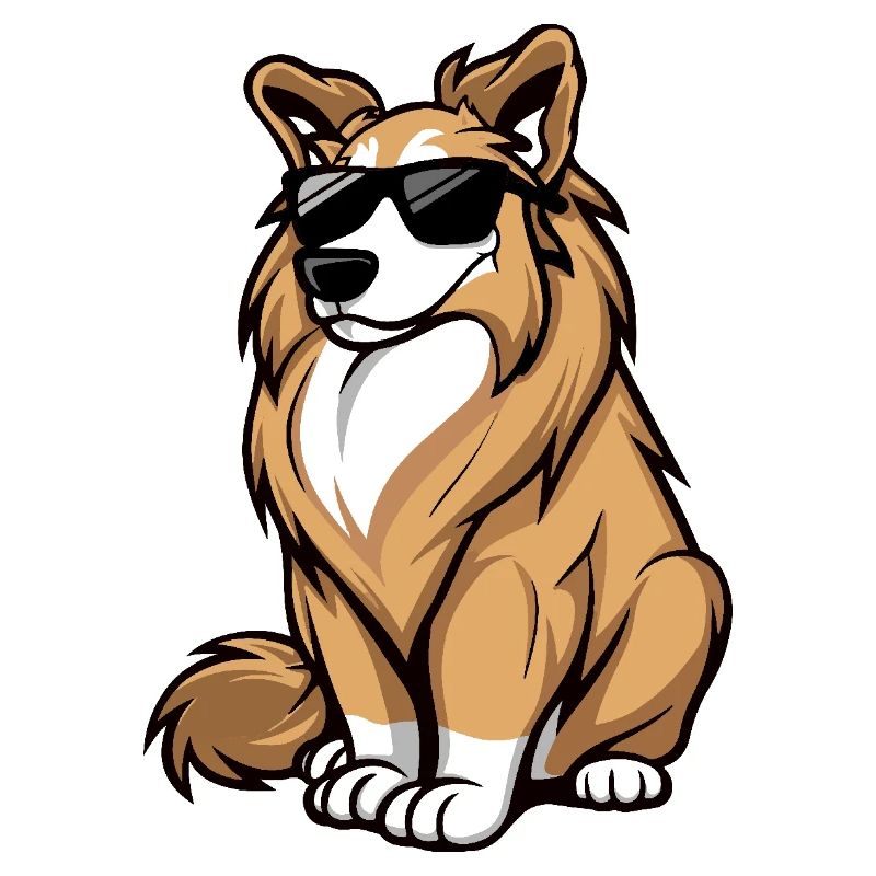 Border Collie Hunde Cool Comic