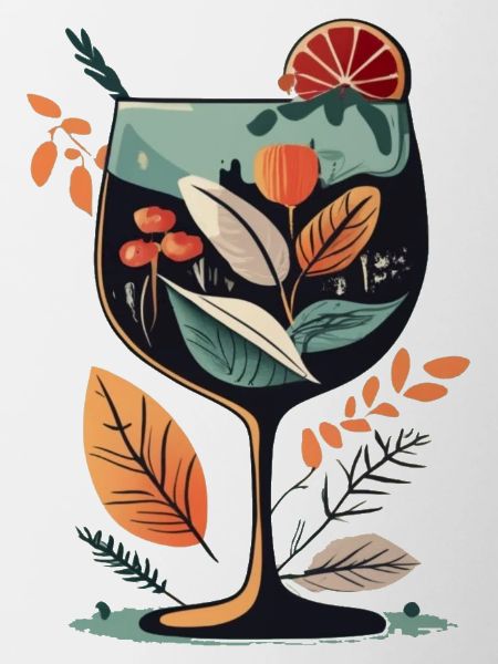 Botanical Wineglass Bloom