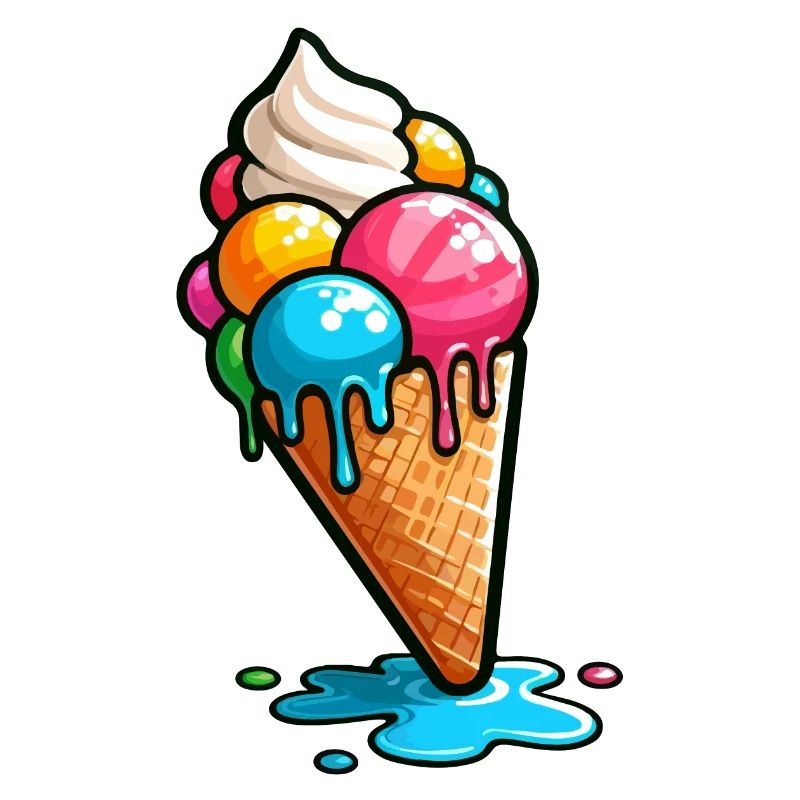 Cornets de glace Boules de crème glacée Cornet de crème glacée Crème glacée