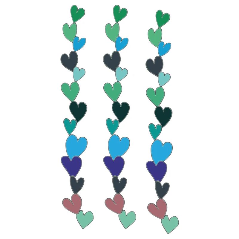 heart chain blue