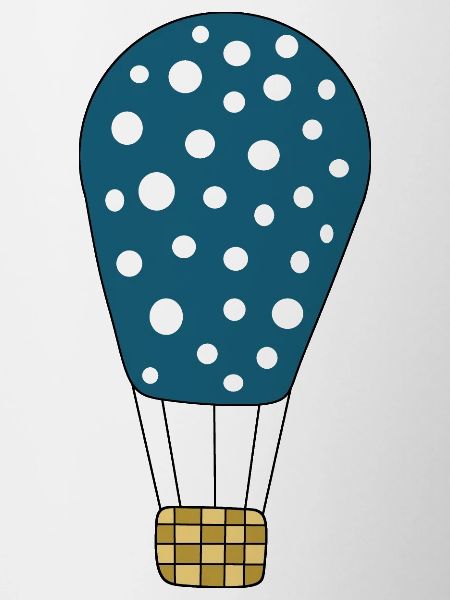 montgolfière bleue