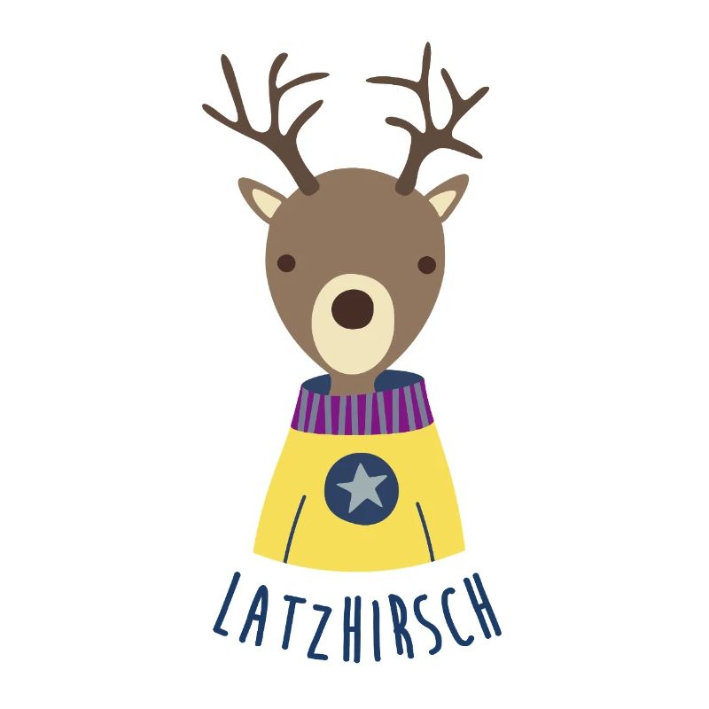 Hirsch Latz Lätzchen Jagd Kinder Hirschkopf Geweih