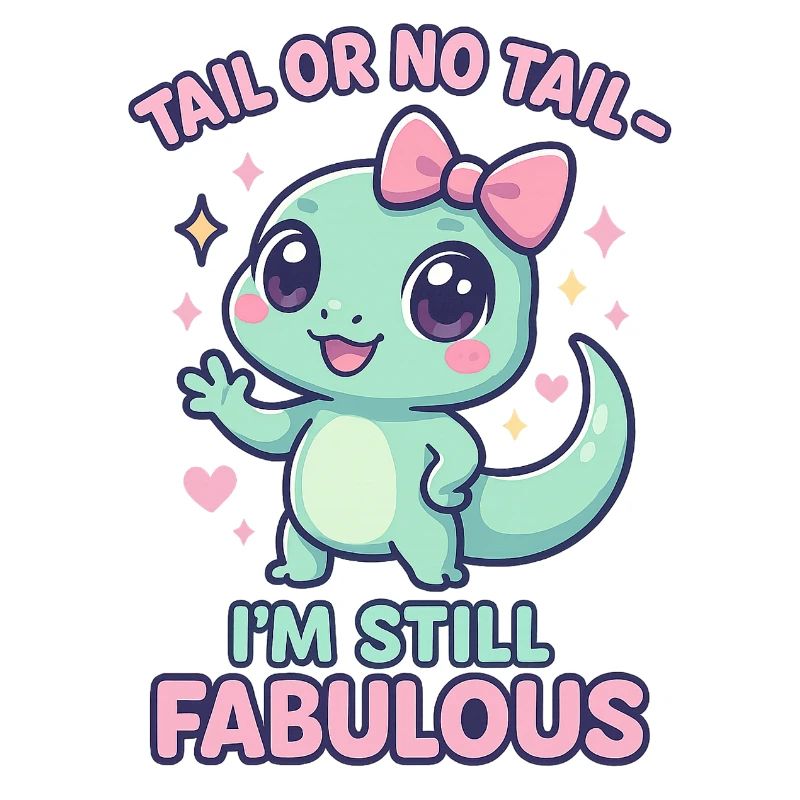 Cool Funny Gecko Saying - tail or not tail