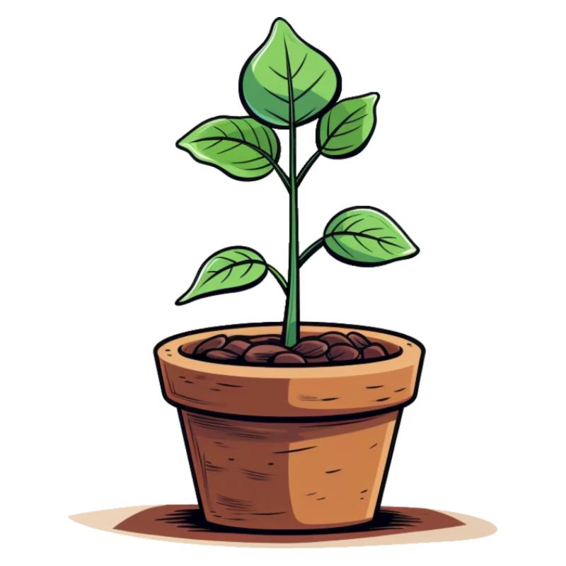 Süße Topfpflanze