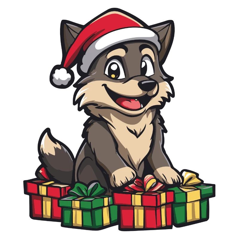 Wolf Weihnachten Comic Geschenke