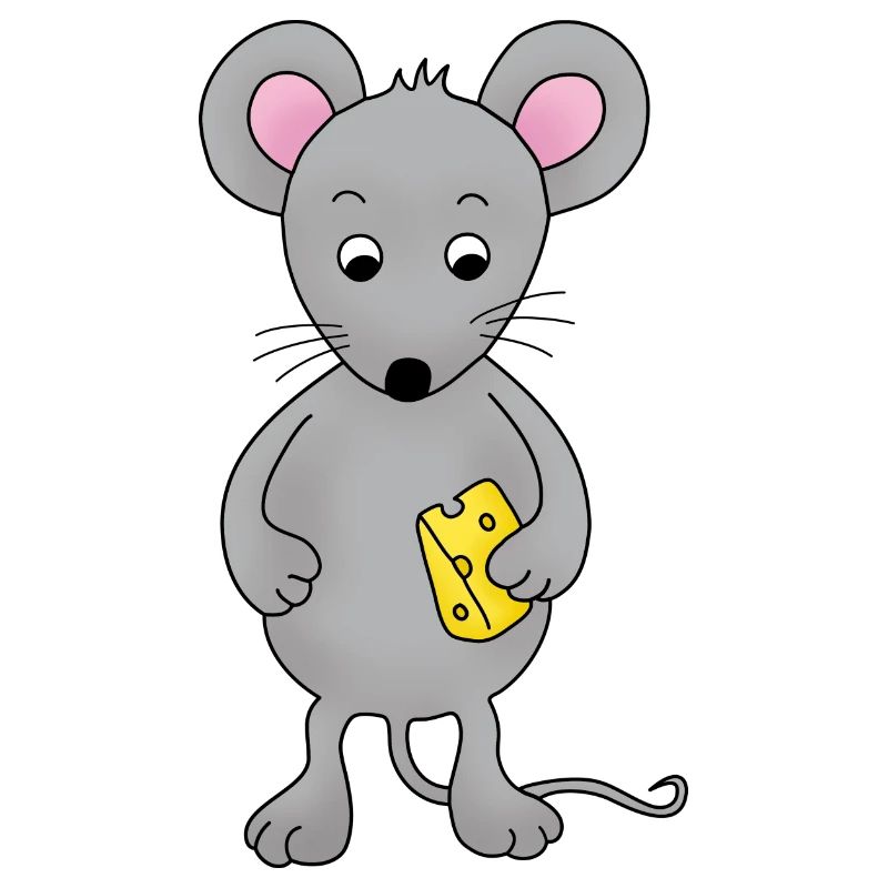 kleine Maus mit Käse