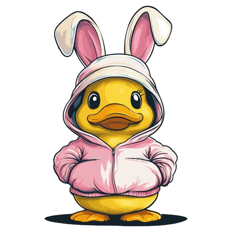 Canetons en costume de lapin