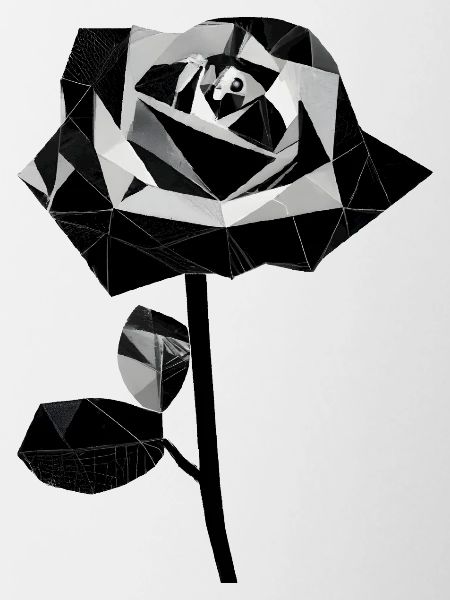 Polygon black rose