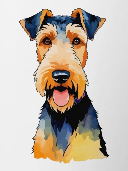 Airedale Terrier Aquarelle