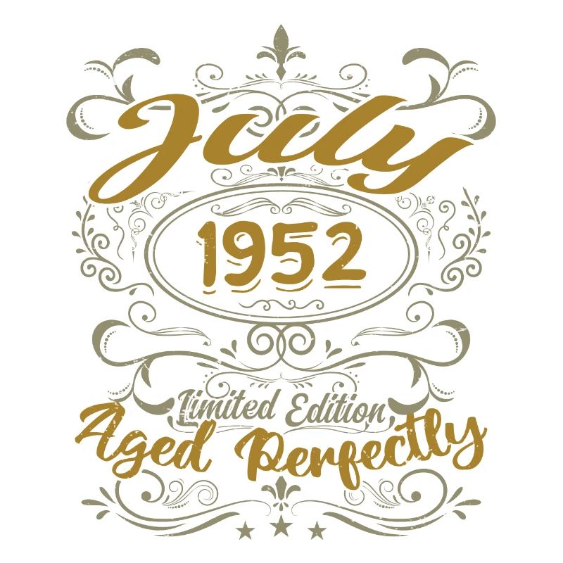 Juli 1952 Geburtstag Juli 1952 Geschenk 1952