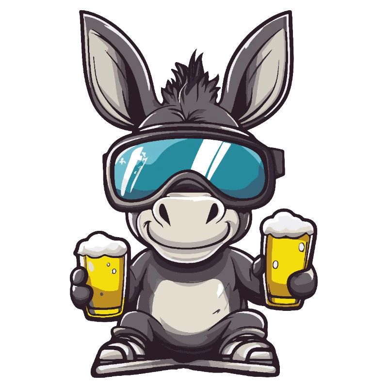 Donkey après-ski beer