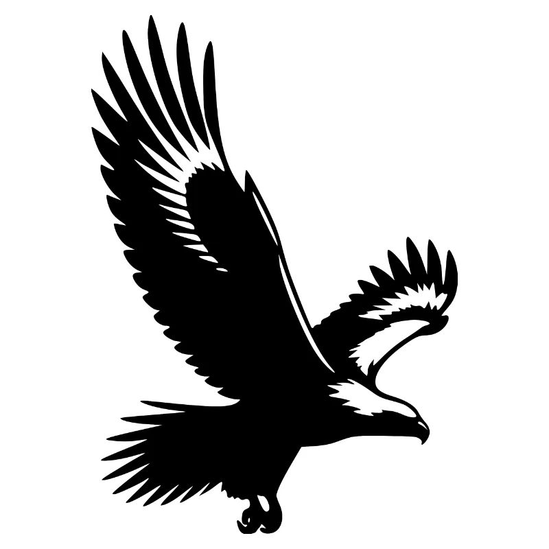 Pygargue à queue blanche avec d’énormes ailes tatouage oiseau