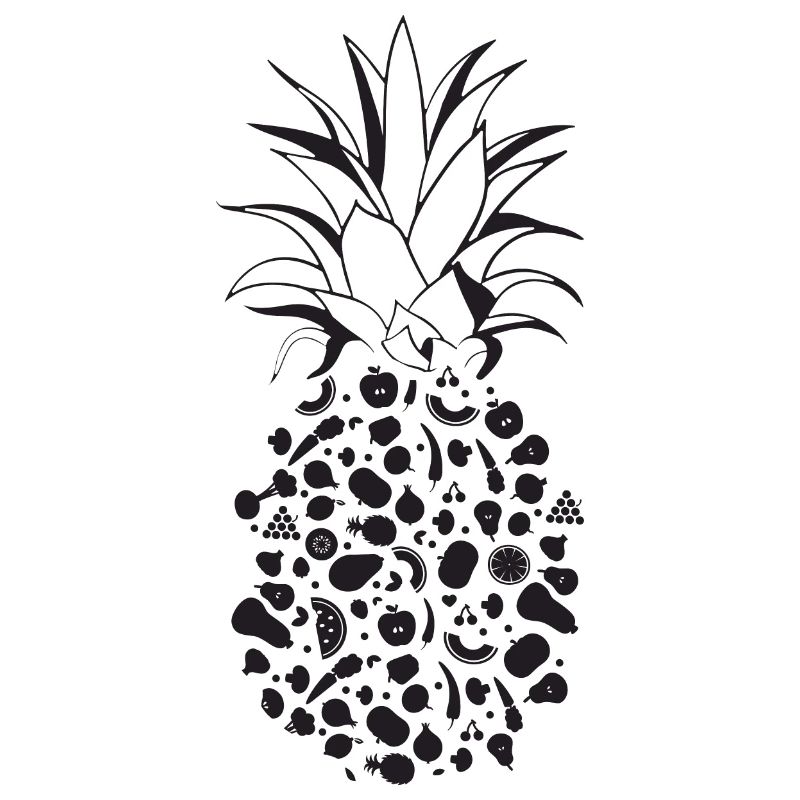Fruits as pineapple