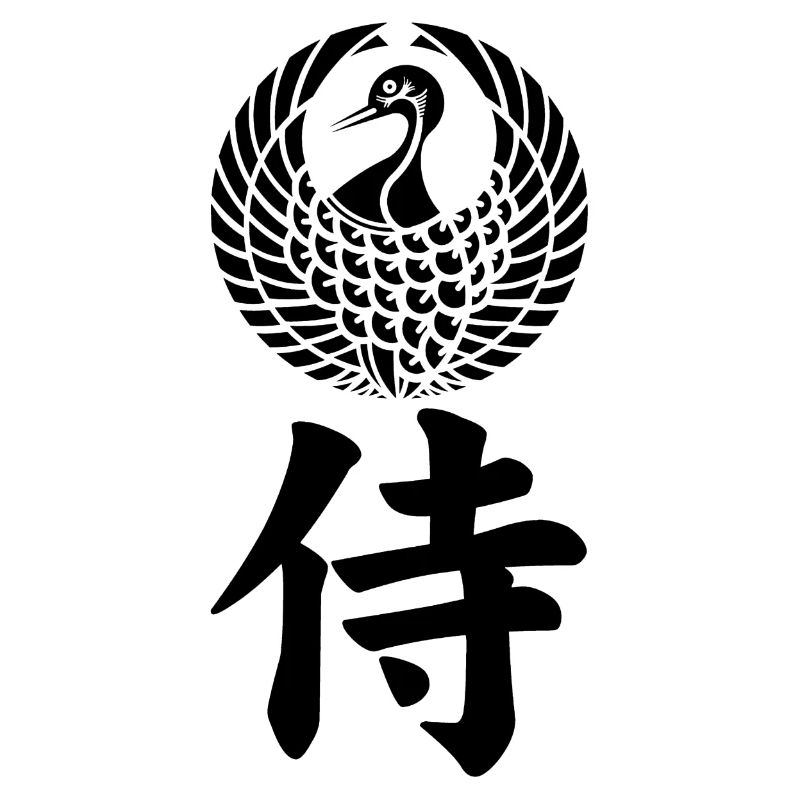 Samurai-Emblem des Mori-Clans (schwarz)