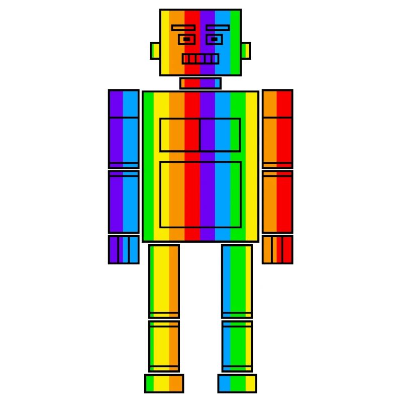 Regenbogen Roboter