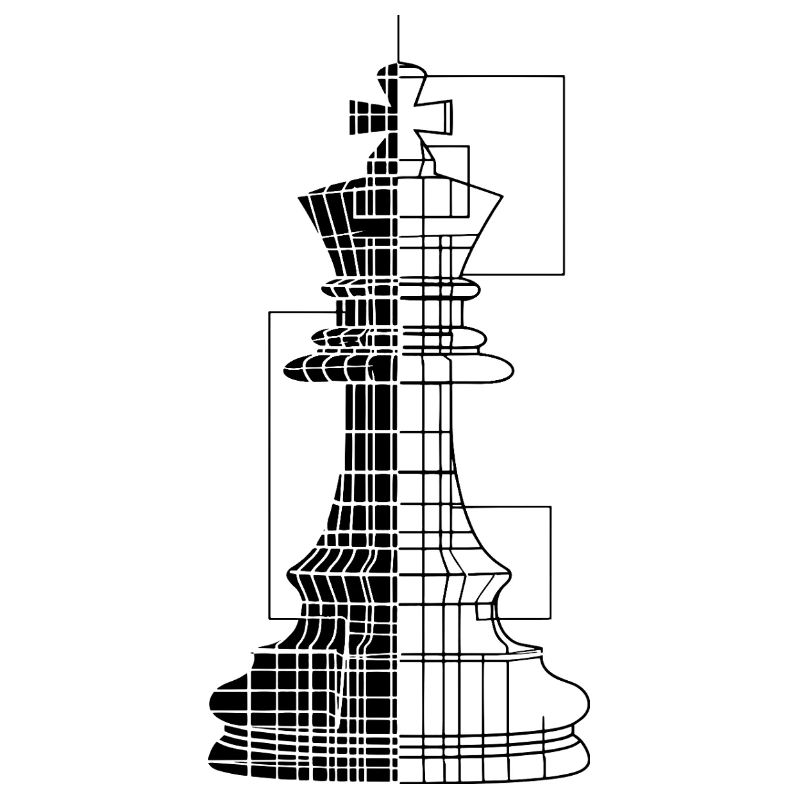 Schachfigur Line Art