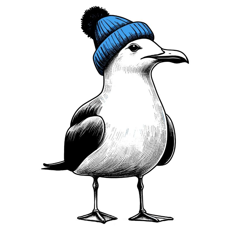 North Sea Harbor Moin Seagull Bonnet Bleu