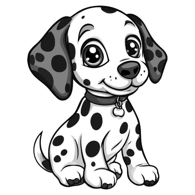 Chien Dalmatien Bande Dessinée Bébé