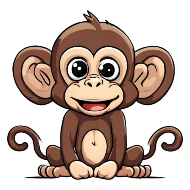 Cartoon monkey cute design