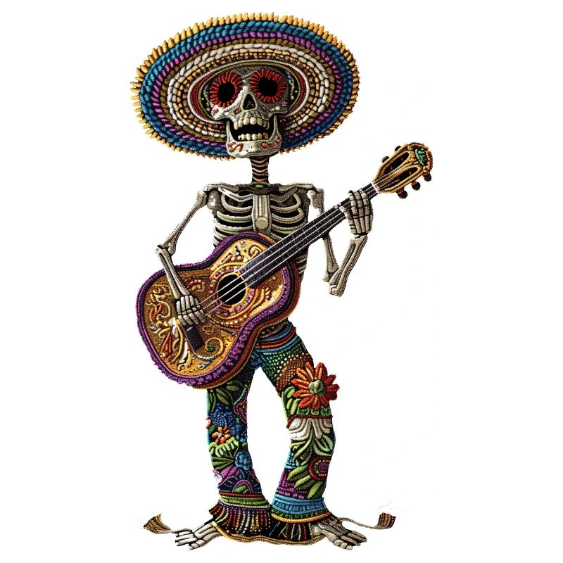 Ukulélé Mexicain Squelette