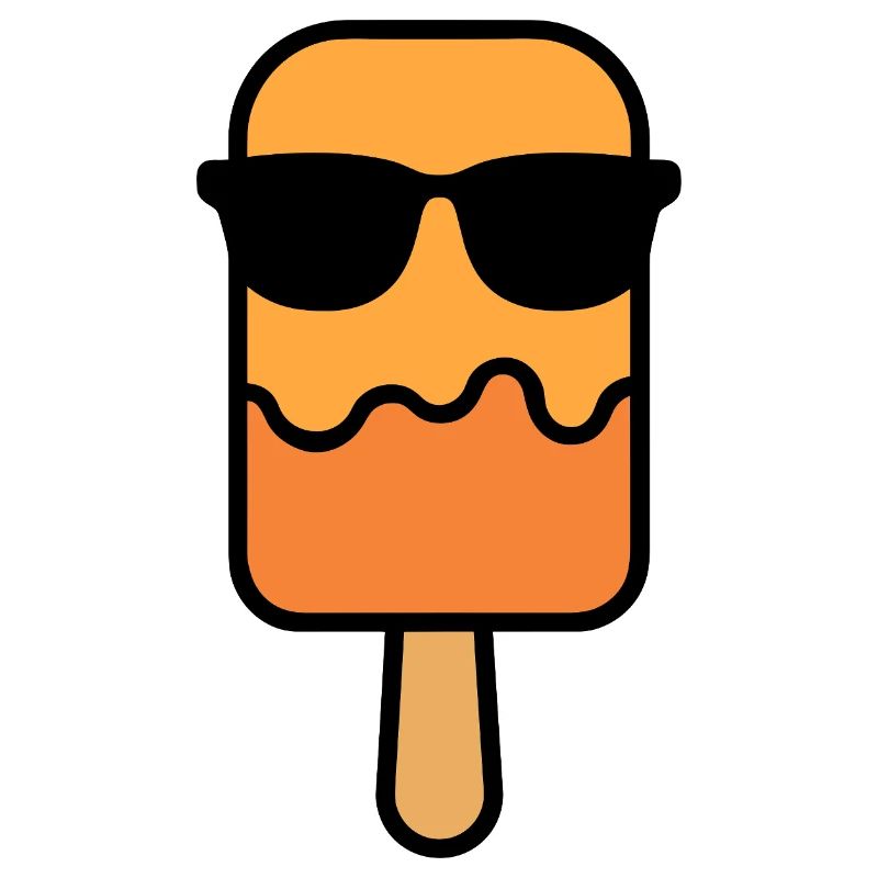 Cool popsicles with sunglasses
