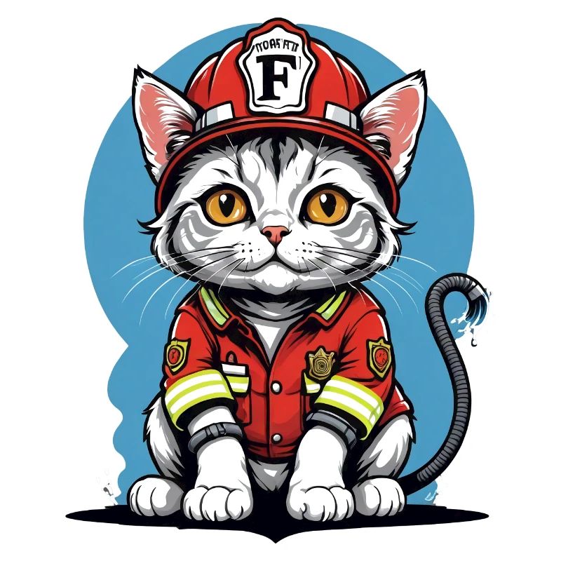 Chat Pompiers Chat Amour Chat Amoureux des Chats