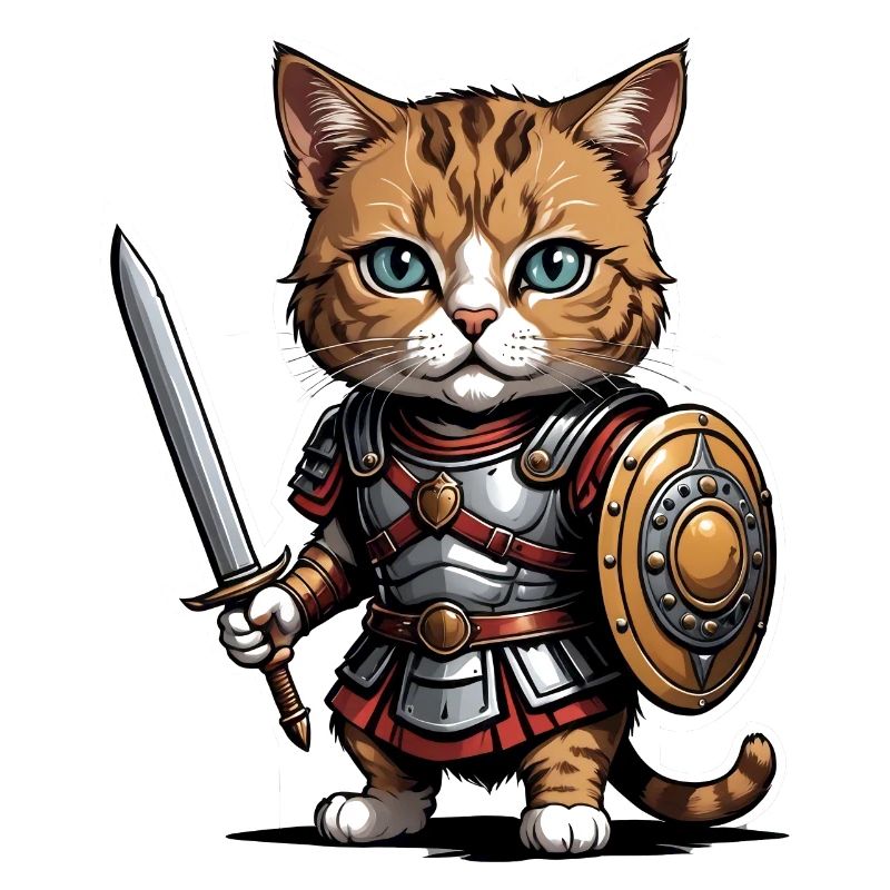 Chat Guerrier Romain Chat Cadeau