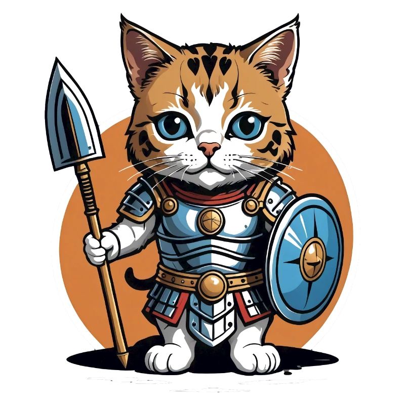 Cat Römischer Krieger Katze Geschenk